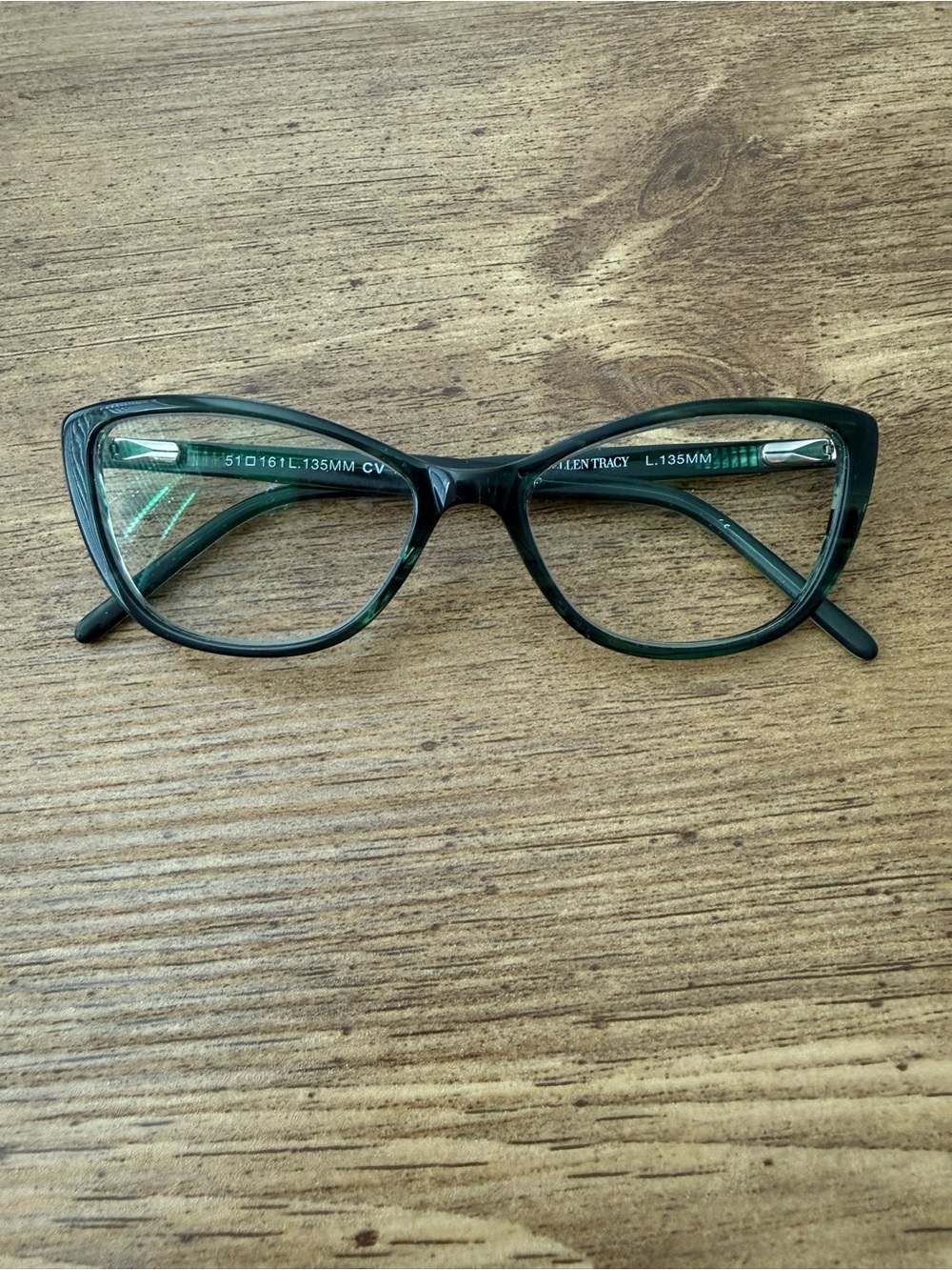 Ellen Tracy Kavala Green Striped Women’s Cat-Eye Eyeglasses FRAMES 53-16-140